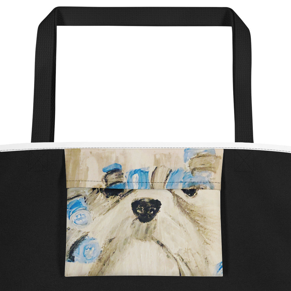 Bag Dog With Blue Haircurles